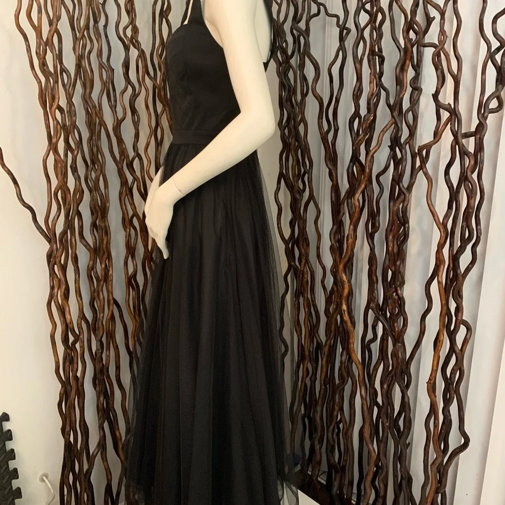 New Aidan Mattox Gorgeous Black Tie Dress - Picture 5 of 11